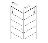 Душевой уголок New Trendy New Soleo Black 90х90 R D-0285A/D-0121B профиль Черный стекло прозрачное — фото 8, Душевые уголки