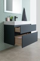 Тумба под раковину Aquanet Бруклин 70 310141 подвесная Антрацит матовый — фото 12, Тумбы под раковину