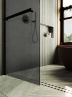 Товар: Душевая перегородка Maybah Glass MGD-724-6ш 690x1950 в широком профиле Черный стекло графитовое матовое - фото 6 Душевая перегородка Maybah Glass MGD-724-6ш 690x1950 в широком профиле Черный стекло графитовое матовое — фото 6, Душевые перегородки