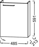 Тумба под раковину Jacob Delafon Odeon Rive Gauche 50 R EB2581D-R5-N18 подвесная Белая глянцевая — фото 2, Мебель для ванной