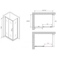Товар: Душевой уголок Abber Schwarzer Diamant 150x50 AG301505-S505 профиль Хром стекло прозрачное - фото 4 Душевой уголок Abber Schwarzer Diamant 150x50 AG301505-S505 профиль Хром стекло прозрачное — фото 4, Прямоугольные душевые уголки