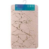 Коврик для ванной комнаты Ростовская Мануфактура Сантехники Мрамор РМС К-06БЖ-50х80 Бежевый — фото 2, Аксессуары для туалета