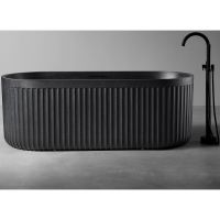 Ванна из искусственного камня Abber Stuttgart 170x75 AM9925B Черная матовая без гидромассажа — фото 2, Ванны из искусственного камня