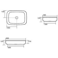 Раковина-чаша Kerasan Tribeca 60 514101 Белая — фото 4, Раковины
