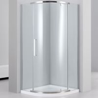 Душевой уголок Black&White Stellar Wind S301 90х90 3019090 профиль Серебристый хром стекло прозрачное — фото 1, Душевые уголки