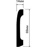 Плинтус HIWOOD B70V2 2000x69x14 мм — фото 2, Плинтуса напольные
