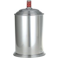 Ведро для мусора Boheme Murano 10907-R-CR Хром Рубиновое — фото 1, Мусорные ведра