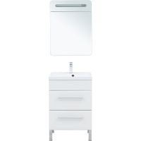 Тумба под раковину Aquanet Лукка 58 302396 подвесная Белая глянцевая — фото 9, Тумбы под раковину