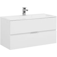 Тумба с раковиной Aquanet Алвита 100 238369 подвесная Белый глянец — фото 1, Мебель для ванной