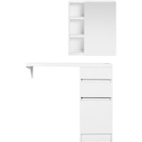 Тумба с раковиной Orange Sistema 100 R ST-40TUW+RAR Белая глянцевая — фото 12, Тумбы с раковиной