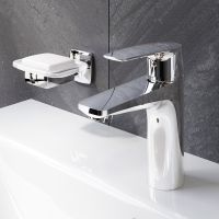 Комплект мебели для ванной AM.PM Gem S 75 BK91GF Белый со смесителем для раковины и аксессуарами — фото 6, Мебель для ванной