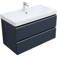 Тумба под раковину Aquanet Вега 90 329592 подвесная Маренго — фото 6, Тумбы под раковину