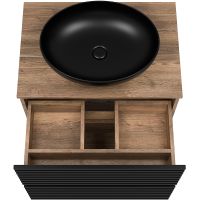 Товар: Тумба под раковину Brevita Dakota 70 DAK-07070-19/02-2Я Черный кварц Дуб Галифакс олово - фото 5 Тумба под раковину Brevita Dakota 70 DAK-07070-19/02-2Я Черный кварц Дуб Галифакс олово — фото 5, Мебель для ванной