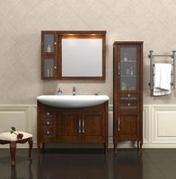 Товар: Шкаф пенал Opadiris Мираж 45 R 00-00000054 Светлый орех - фото 3 Шкаф пенал Opadiris Мираж 45 R 00-00000054 Светлый орех — фото 3, Мебель для ванной