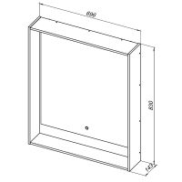 Зеркало Aquanet Милан 70 336399 с подсветкой Дуб рустикальный с сенсорным выключателем — фото 4, Зеркала в ванную комнату