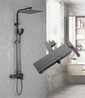 Душевая система Gappo G17-9 G2417-9 Оружейная сталь — фото 14, Душевые стойки