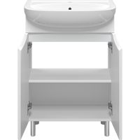 Тумба с раковиной Misty Смайл 60 УТ000013112 Белая — фото 4, Мебель для ванной