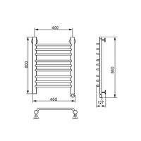 Электрический полотенцесушитель Ника Trapezium ЛТ (Г2) 80/40 Хром — фото 4, Электрические полотенцесушители