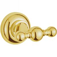 Двойной крючок Cezares Aphrodite APHRODITE-DHK2-03/24-M Золото 24 карат — фото 1, Крючки для полотенец