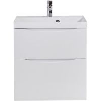 Тумба под раковину BelBagno Marino 60 MARINO-H60-600-2C-SO-BL-P подвесная Bianco Lucido — фото 2, Тумбы под раковину