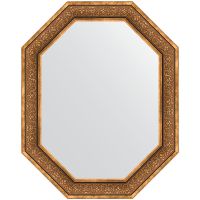 Зеркало Evoform Polygon 99х79 BY 7236 в багетной раме - Вензель бронзовый 101 мм — фото 1, Мебель для ванной