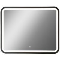 Зеркало Art&Max Genova AM-Gen-1000-800-DS-F с подсветкой с сенсорным выключателем Черное — фото 1, Мебель для ванной