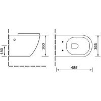 Комплект унитаза с инсталляцией SantiLine SL-5018MB+SL-03 с сиденьем Микролифт и Черной матовой клавишей смыва — фото 2, Комплекты унитаз + инсталляция