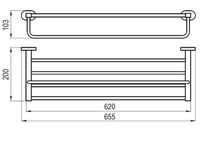 Полка для полотенец Ravak Chrome X07P194 Хром — фото 4, Полки для полотенец