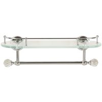 Стеклянная полка Migliore Amerida 16584 Хром с кристаллами Swarovski — фото 1, Полки для ванной и душа