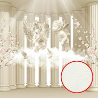 Фреска Ortograf 3D 6698 Фактура флок FLK Флизелин (2,7*2,7) Бежевый, Ангелы/Архитектура/Цветы арт-6698 (флок FLK) — фото 1, Фрески