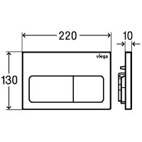 Инсталляция Viega Prevista Dry 792 824 для подвесных унитазов с клавишей смыва Хром — фото 6, Инсталляции для унитазов