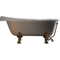 Акриловая ванна Kerasan Retro 170x77 105593 Белый Бронза — фото 1, Ванны
