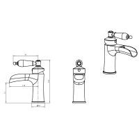 Смеситель для раковины Boheme Vogue 201-BSW Бронза — фото 2, Смесители