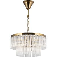 Подвесной светильник Maytoni Neoclassic Colonne MOD093PL-04BS Прозрачный Латунь — фото 1, Подвесные светильники