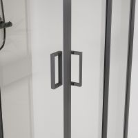 Душевой уголок Vincea City 90x90 VSS-5CT900CLGM профиль Вороненая сталь стекло прозрачное — фото 3, Квадратные душевые уголки