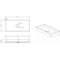 Раковина-чаша Abber Stein 80 AS2622 Белая матовая — фото 4, Раковины накладные