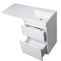 Тумба под раковину Style Line Даллас 115 Люкс Plus Белая глянцевая — фото 3, Мебель для ванной