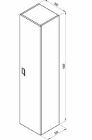 Шкаф пенал Ravak Comfort 35 X000001383 подвесной Белый глянец — фото 6, Пеналы для ванной комнаты