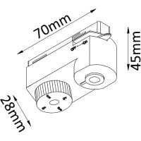 Адаптер Crystal Lux CLT 0.212 01 BL Черный — фото 2, Комплектующие для освещения