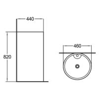 Товар: Раковина SantiLine 46 SL-4003MB Черная матовая - фото 2 Раковина SantiLine 46 SL-4003MB Черная матовая — фото 2, Раковины