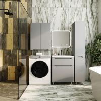 Тумба под раковину Style Line Марелла 60 Люкс Plus Серый матовый антискрейтч арт-СС-00002397 — фото 4, Тумбы под раковину