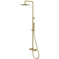 Душевая система Whitecross Y brushed gold Y1254GLB с термостатом Брашированное золото — фото 1, Душевое оборудование. Душевая программа