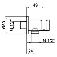 Шланговое подключение Webert AC0478980 Розовое золото — фото 2, Душевое оборудование. Душевая программа