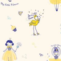 Обои детские Andrea Rossi Kids Land 54268-2 Винил на флизелине (1,06*10,05) Синий, Принцессы — фото 1, Обои для стен