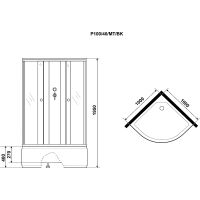 Душевая кабина Niagara Promo 80x80 P80/40/MT/BK без гидромассажа — фото 11, Душевые кабины