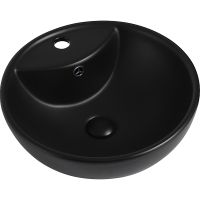 Раковина Abber Bequem 46 AC2101MB Черная матовая — фото 2, Раковины накладные