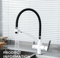 Смеситель для кухни Gappo G48 G4348 Белый Черный — фото 2, Смесители для кухни