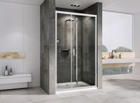 Душевая дверь Abber Sonnenstrand 90 AG07090 профиль Хром стекло прозрачное — фото 3, Душевые двери в нишу