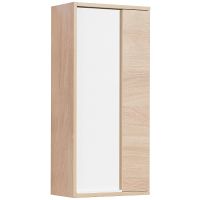 Подвесной шкаф Aquaton Бостон 40 1A239903BN010 Дуб эврика Белый глянец — фото 1, Шкафы для ванной