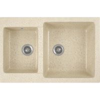 Кухонная мойка Domaci Бьелла DMC-76K GWS-76K-328 Бежевая — фото 1, Кухонные мойки
